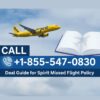 Call +1-855-547-0830 | Deal Guide for Spirit Missed Flight Policy