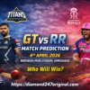 GT vs RR Match Prediction 4 April 2026