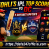 Kohli’s IPL Top Scores vs DC & Dafabet App Tips